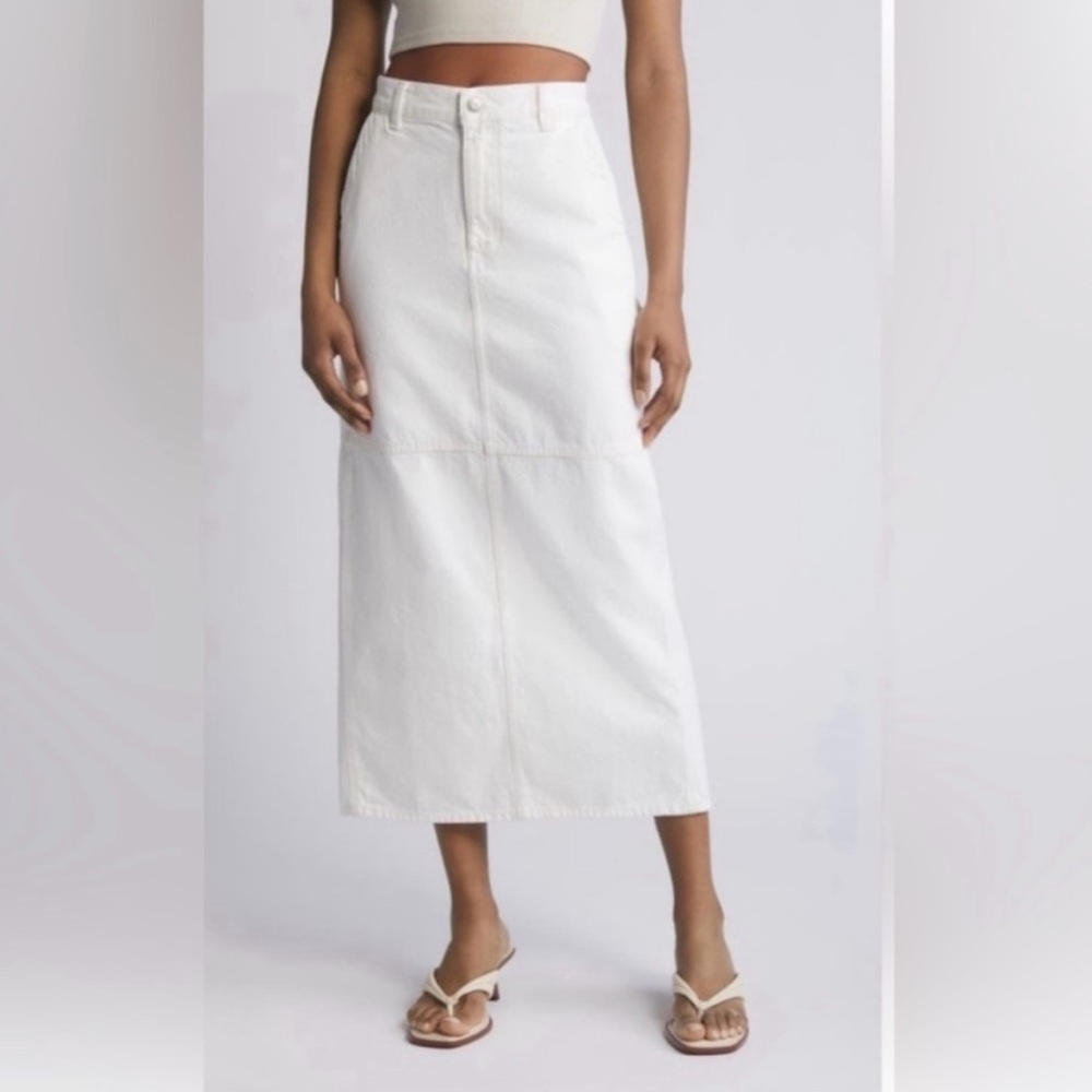 Madewell Denim Carpenter Maxi Skirt. NWOT